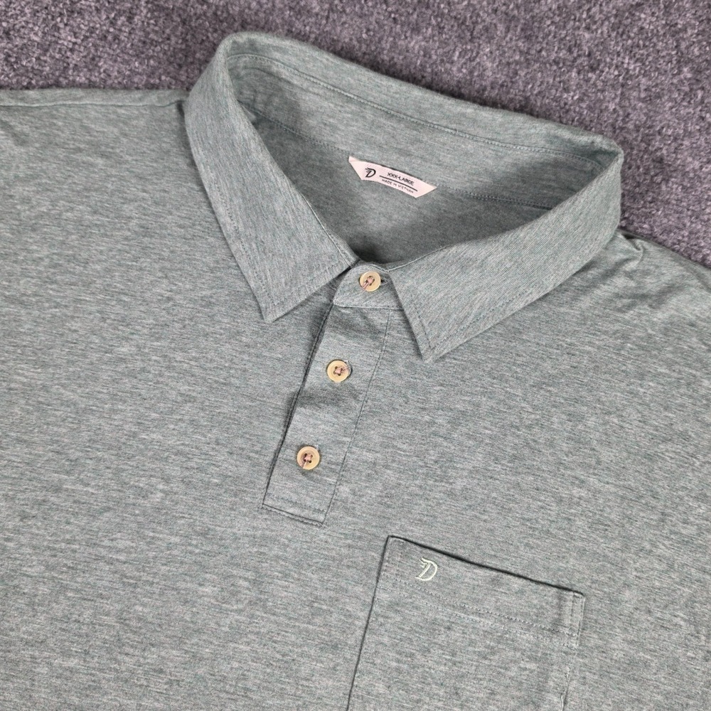 Duck Camp Polo Shirt‎ Mens XXXL Green Bamboo Blend Short Sleeve BP2600
